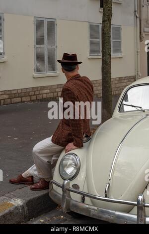 Retro Style Montmartre Stockfoto