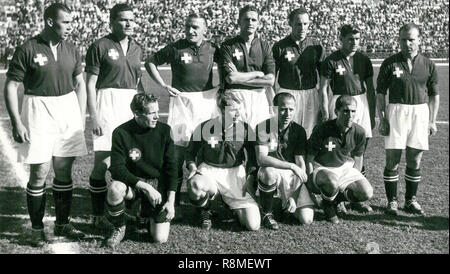 Frankreich. Juni, 1938. World Cup. Das Swiss Soccer Team. Stockfoto
