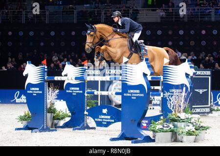 Prag, Tschechische Republik. 16 Dez, 2018. Ben Maher, Explosion W. LGCT Super GP. Erste Runde. Springen. Prag Endspiele. 15.12.2018. Credit: Sport in Bildern/Alamy leben Nachrichten Stockfoto