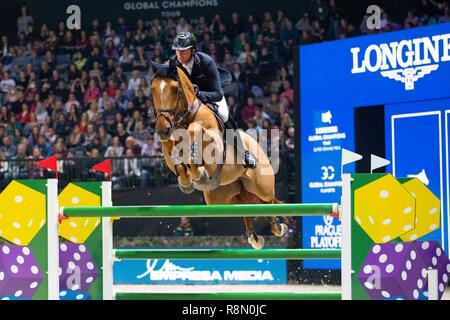 Prag, Tschechische Republik. 16 Dez, 2018. Ben Maher, Explosion W. LGCT Super GP. Erste Runde. Springen. Prag Endspiele. 15.12.2018. Credit: Sport in Bildern/Alamy leben Nachrichten Stockfoto