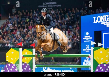 Prag, Tschechische Republik. 16 Dez, 2018. Ben Maher, Explosion W. LGCT Super GP. Erste Runde. Springen. Prag Endspiele. 15.12.2018. Credit: Sport in Bildern/Alamy leben Nachrichten Stockfoto