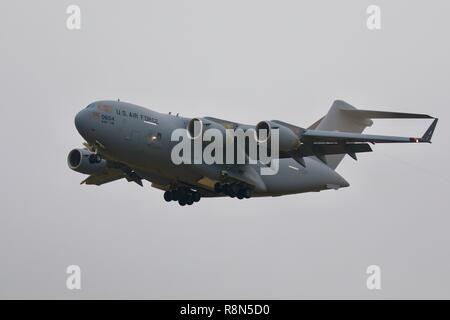 US Air Force C-17 Globemaster an der Royal International Air Tattoo 2018 Stockfoto
