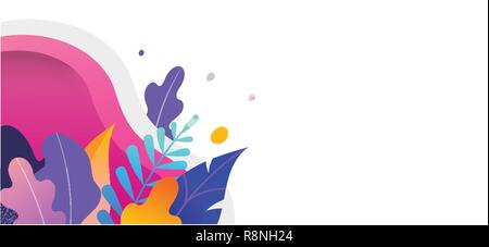 Bunte Blätter auf weißem Hintergrund. Vector Illustration. Stock Vektor