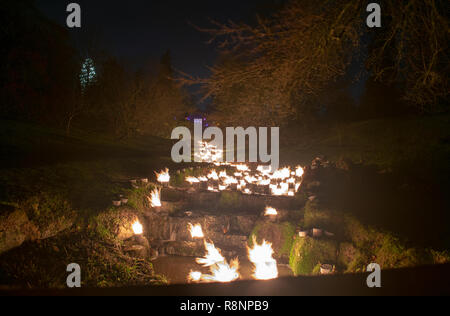 Wakehurst Place Glow Wild Kerzen Stockfoto