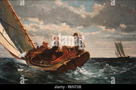 Winslow Homer Malerei - Breezing Up (Wind) 1873-1876 Stockfoto