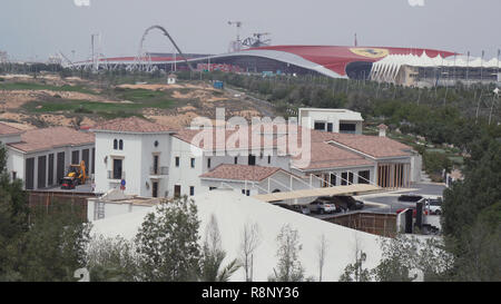 Die Ferrari World Abu Dhabi Yas Marina Circuit auf Yas Island in Abu Dhabi Stockfoto