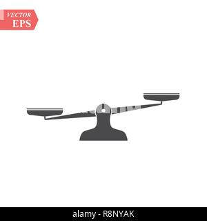 Einfache Gleichgewicht Waage Symbol Vektor Logo Vorlage Stock Vektor