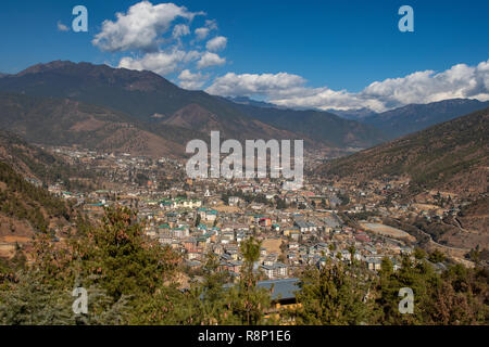 Blick vom Buddha Statue Dordenma, Thimpu, Bhutan Stockfoto