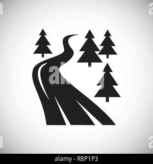 Weg zur Fischerei auf weißen Hintergrund für Grafik- und Webdesign, modernen einfachen Vektor unterzeichnen. Internet Konzept. Trendy Symbol für Web site Design web-Taste oder mobile App. Stock Vektor