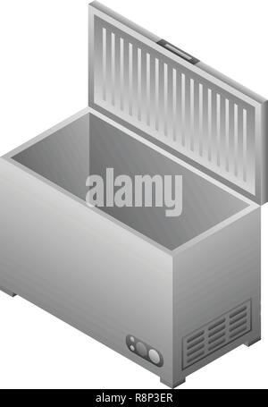 Tiefkühltruhe Symbol, isometrische Stil Stock Vektor