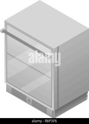 Kommerzielle Gefrierschrank Symbol, isometrische Stil Stock Vektor