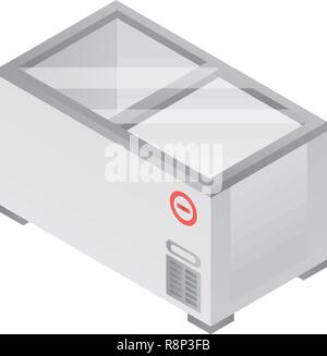 Ice Cream freezer Symbol, isometrische Stil Stock Vektor
