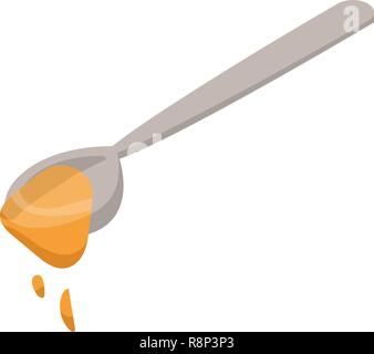 Löffel Honig Symbol, isometrische Stil Stock Vektor