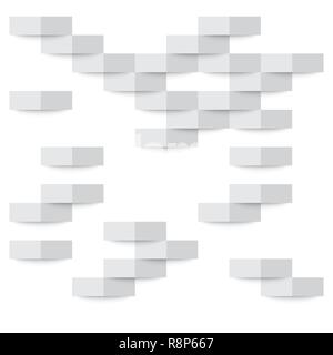 Weiße geometrische Struktur. Vector Illustration. Abstract im 3D-Hintergrund Stock Vektor