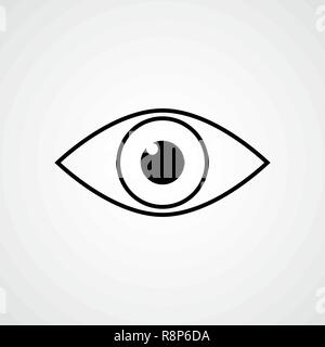 Symbol "Rote-Augen". Vector Illustration. Symbol für Auge in flacher Bauweise Stock Vektor