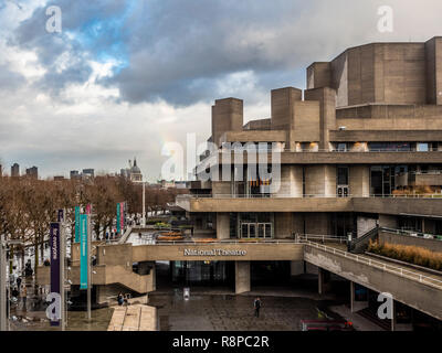 Das nationale Theater, Southbank, London, UK. Stockfoto