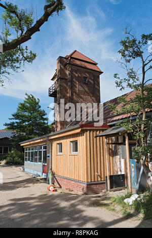 Traditionelles rotes im Norden von Hamburg, Deutschland. Stockfoto