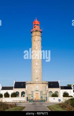 Frankreich, Morbihan, Belle Ile en Mer, Bangor, die goulphar Leuchtturm als unter Denkmalschutz Stockfoto