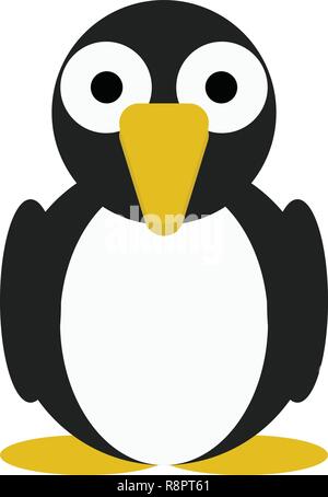 Bird Penguin Vector Illustration eines cute cartoon Tier Charakter für Kinder. Stock Vektor
