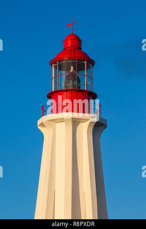 Kanada, Quebec, Region Bas-Saint-Laurent, Rimouski, Pointe au Pere Leuchtturm, Dawn Stockfoto