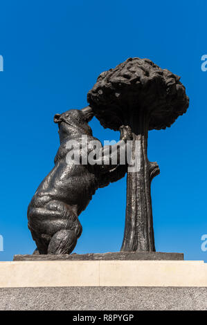 Der Bär und der Madrono Baum, Madrid, Spanien Stockfoto