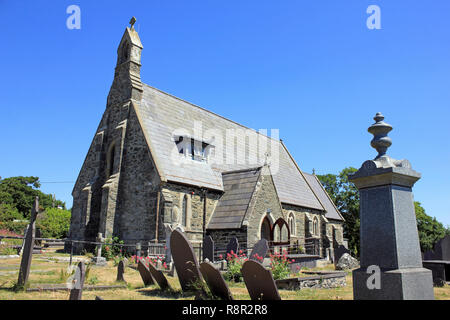 St Maelog's Kirche, Llanfaelog, Isle of Anglesey - DENKMALGESCHÜTZTE Stockfoto