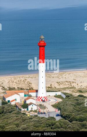 Frankreich, Charente Maritime, Les Mathes, la Coubre Leuchtturm (Luftbild) Stockfoto