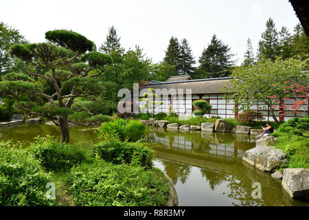 Frankreich, Pays de La Loire, Nantes, Ile de Nantes, der Japanische Garten auf der Insel von Versailles Stockfoto