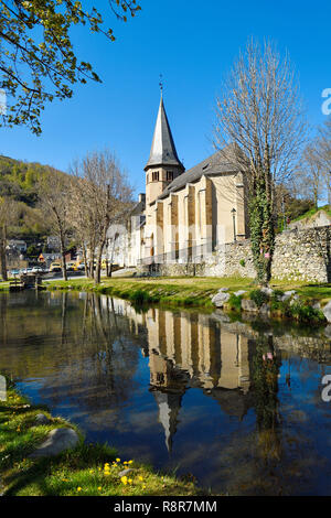 Frankreich, Hautes Pyrenees, Louron-tal, Arreau, Neste d'Aure Ufer, Saint Exupere in Arreau Kapelle Stockfoto