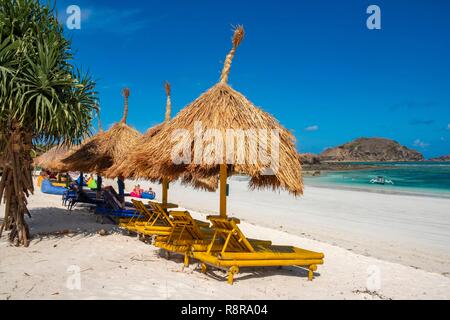 Indonesien, Lombok, Kuta, Tanjung Ann Strand Stockfoto