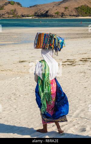 Indonesien, Lombok, Kuta, Tanjung Ann Strand Stockfoto