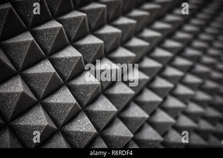 Foam Schallisolierung Beschichtung close-up. Recording Studio details Stockfoto