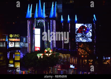 Baguio City 31.12.2018, feiern die Blousum Licht während der Nacht zeigen, Kick off der letzten Woche der Saison ein jährliches Festival Stockfoto