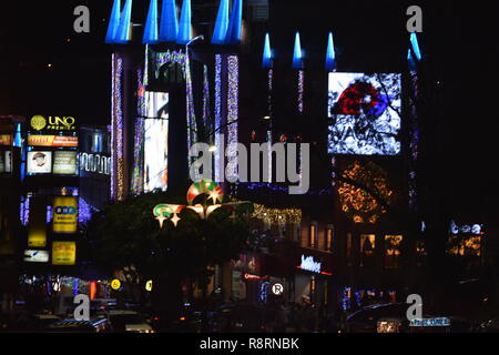 Baguio City 31.12.2018, feiern die Blousum Licht während der Nacht zeigen, Kick off der letzten Woche der Saison ein jährliches Festival Stockfoto