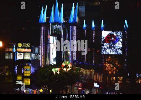 Baguio City 31.12.2018, feiern die Blousum Licht während der Nacht zeigen, Kick off der letzten Woche der Saison ein jährliches Festival Stockfoto