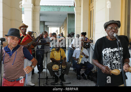 Kubanische Band, Son und Salsa in Santa Clara Stadt Stockfoto