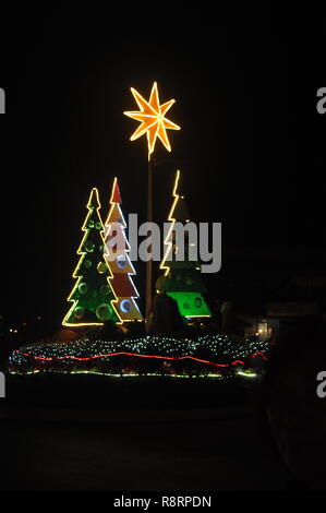 Baguio City 31.12.2018, feiern die Blousum Licht während der Nacht zeigen, Kick off der letzten Woche der Saison ein jährliches Festival Stockfoto
