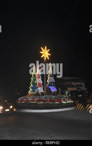 Baguio City 31.12.2018, feiern die Blousum Licht während der Nacht zeigen, Kick off der letzten Woche der Saison ein jährliches Festival Stockfoto