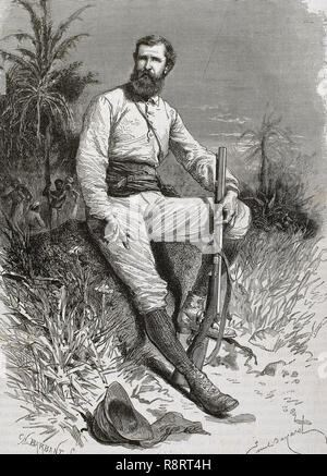 Cameron Verney Lovett (1844 – 1894). Britischer Reisender und Entdecker. Kupferstich von Barbant. Stockfoto