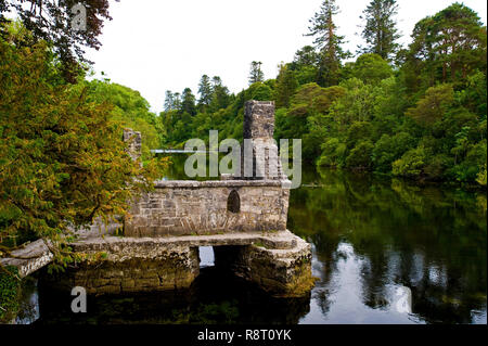 15. Fischerei Haus in River Cong, Cong Abbey, County Mayo Stockfoto