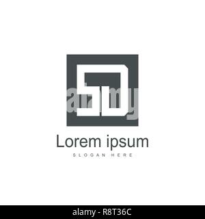 Initial SD-Logo Vorlage Vektor Design Stock Vektor