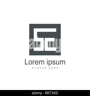 Anfangsbuchstaben SE Logo Vorlage Vektor Design Stock Vektor