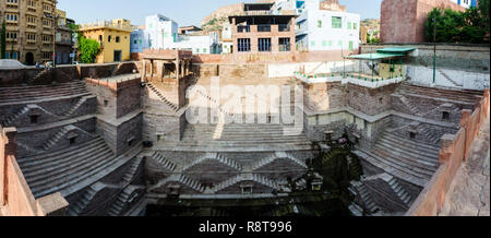 Toorji Ka Jhalra stepwell, Jodhpur, Rajasthan, Indien Stockfoto