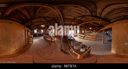 360 Grad Panorama Ansicht von Manzanar, Block 14 Mess Hall