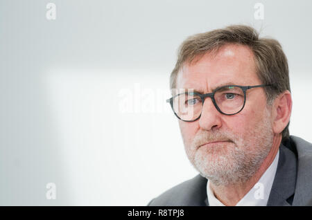 Hannover, Deutschland. 18 Dez, 2018. Michael maßmann, bisher Chief Polizei Direktor der Osnabrücker Polizei Inspektorat, im Landtag von Niedersachsen sitzt. Mit Wirkung vom 1. Januar 2019, Maßmann wird der Neue Osnabrücker Polizei Kommissar. Credit: Julian Stratenschulte/dpa/Alamy leben Nachrichten Stockfoto