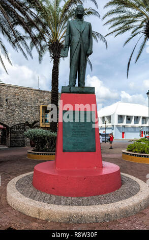 Statue Gedenken an Dr. Efrain Jonckheer an Rif Fort Willemstad Curacao Stockfoto