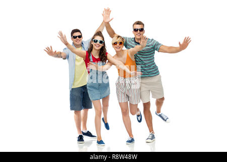 Freunde in Sonnenbrille Spaß Stockfoto