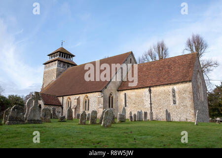 Saint Andrews Kirche in Meonstoke im Meon Valley in Hampshire Stockfoto