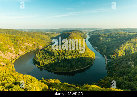 Saar, Saar-hang in Mettlach Merzig-Wadern, Saarland, Deutschland, Europa Stockfoto