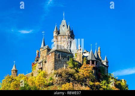 Reichsburg Cochem, der Kaiserburg in Deutschland Stockfoto